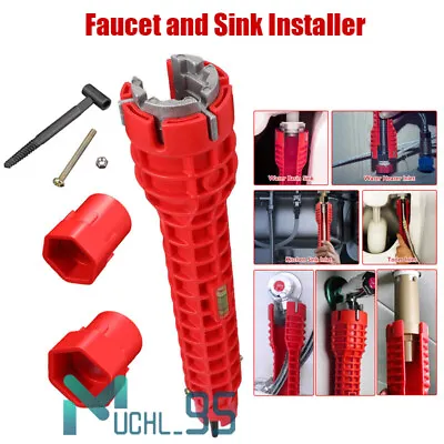 Faucet Sink Installer Multi Tool Wrench Plumbing Kitchen Water Pipe Spanner • $10.71