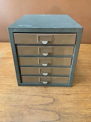 Vintage Kennedy 5 Drawer Metal 11  Tall Machinist Parts Cabinet • $250