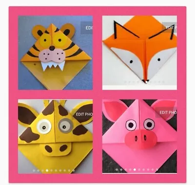 £4 • Buy Origami  Animal  Corner Bookmarks Sets Of 2 Choice Of 7