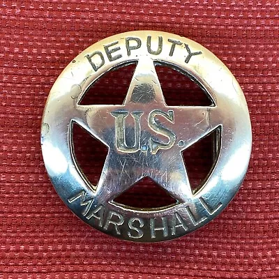 Vintage SOLID BRASS Belt Buckle  US DEPUTY  MARSHALL Star Badge 909 Taiwan • $24