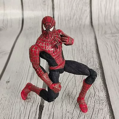 RARE Toybiz 2003 Spiderman 2 Movie Super Poseable Tobey Maguire Punching Action • $144.99