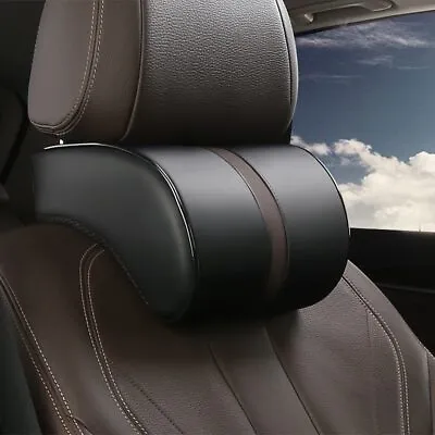 Car Neck Headrest Pillow PU Leather Neck Rest Cushion Auto Seat Head Rest Pillow • £19.99