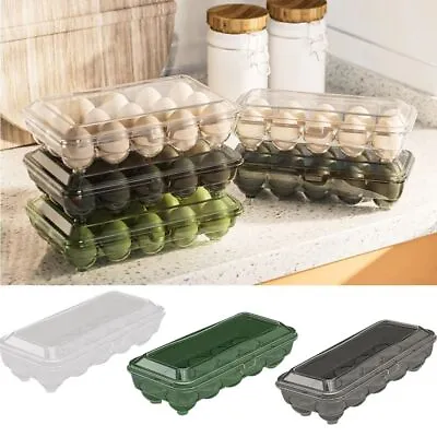 With Lid Egg Holder Plastic Egg Storage Container Eggs Storage Box  Picnic • £8.57