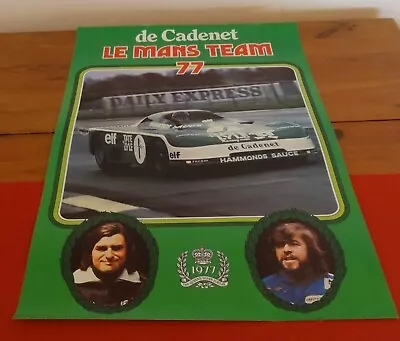 1977 De Cadenet Le Mans Team Vintage Poster • £7