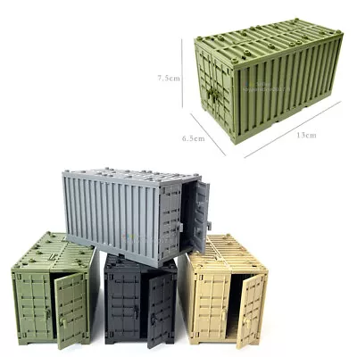 Cargo Shipping Container For Toy Brick Building Blocks Mini Military Figures • $21.38