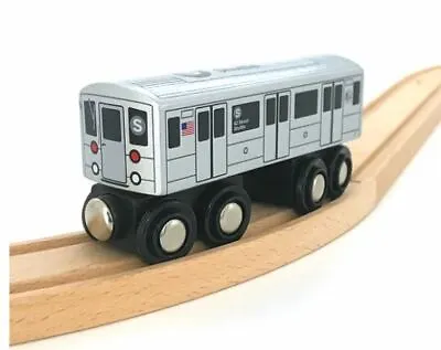 Munipals MP01-110S Wooden Subway S Train NYC MTA 42nd Street Shuttle Car • $24.95