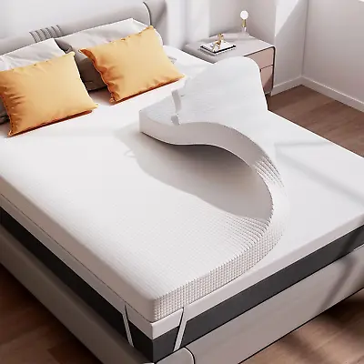 2 Inch Gel Memory Foam Mattress Topper Twin Size Ventilated High Density Pad Fo • $58.15