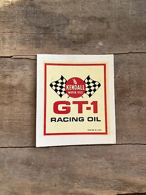 Kendall Motor Oils GT-1 Decal Water Slide 3  X 2.5”Original 60's 70's Vtg Racing • $8