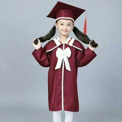 Child Kids Baccalaureate Gown Graduation Academic Dress Hat Cap Student Costume • £17.60