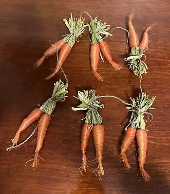 6 Count String Of Corn Husk Carrot Vase Filler Easter Spring Basket Bowl Decor • $9.99