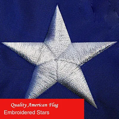 American Flag 3x5 Luxury Embroidered Star Double Sided Heavy Duty Nylon Outdoor • $7.48