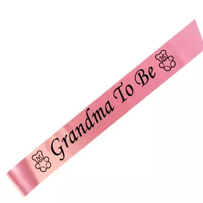 PINK BABY SHOWER SASHES Mummy Nanny Aunty & Grandma To BeGirl Party Sash XX • £1.99