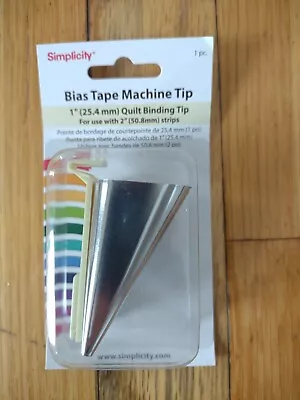 $27.50 • Buy Simplicity Bias Tape Maker Tip 1” Inch Quilt Binding Single Fold 881464001 New
