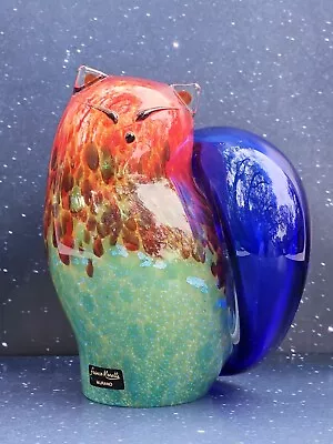 MCM Signed Numbered Franco Moretti Murano Glass Paperweight Cat Figurine Staue • $249.99