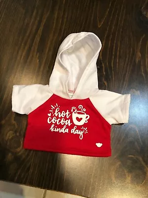 Build A Bear Hot Cocoa Kinda Day Red And White Hoodie / Winter Christmas NEW • $14.95