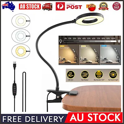 Clip On Ring Light Reading Light Video Conference Light Laptop Desk Rechargeable • $20.80