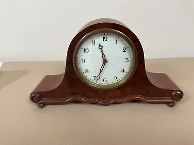Vintage Clockwork MantlePiece Clock Napolean Hat Shape • £30