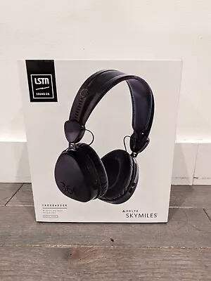 LSTN Troubadour Bluetooth Real Wood Headphones Matte Black Delta 360 • $24.40