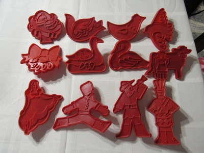 $4.99 • Buy Vintage 1978 TWELVE DAYS OF CHRISTMAS COOKIE CUTTERS Complete Set Kraft Chilton