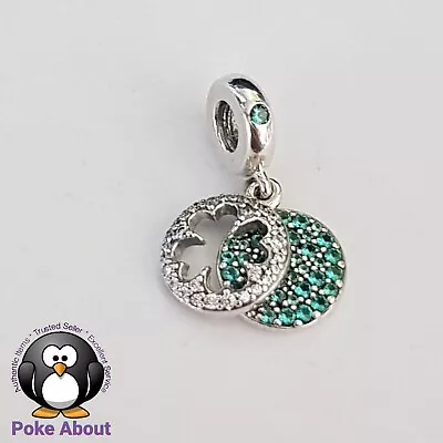 $49 • Buy DAZZLING 4 LEAF CLOVER PANDORA Silver Green LUCKY Dangle CZ Charm 797906NRGMX