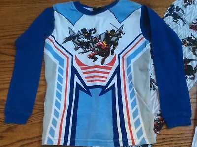 $20 • Buy Vintage Power Ranger Dino Thunder Size 6/7 Pajamas Boys Pajama Set Snug Fit 