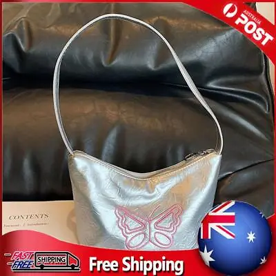 Women Girl Handbag Butterfly Print Shoulder Bag Y2K Female Clutch (Silver) • £9.87
