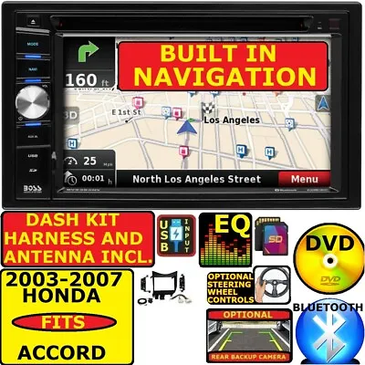 Fits/for 03-07 Honda Accord Cd/dvd Gps Navigation System Bluetooth Usb/sd Radio • $590.11