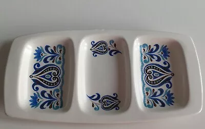 £9.99 • Buy Vintage Royal Worcester Palissy Ceramic Sectional Snack Serving Tray