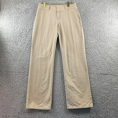 Mudd Jeans Womens Size 9 Khaki Flat Front Wide Leg 4 Pocket Pants • $7.45
