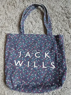 Jack Wills Floral Cotton Tote Bag Shopper School • £5