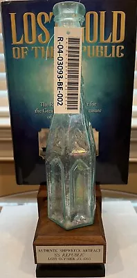 Ss Republic Shipwreck Cathedral Pepper Sauce Bottle W/ Wood Base Coa Books • $699.69