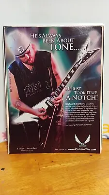 Michael Schenker Dean Guitar Print Ad 11 X 8.5  ...00605 • $9.75