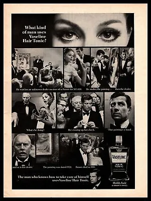 1967 Vaseline Hair Tonic Auction House Dealer Fake Renoir Art Vintage Print Ad • $9.95