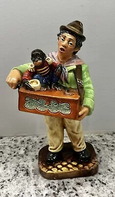 Royal Doulton Character Figure Organ Grinder HN 2173 With Monkey  • $145