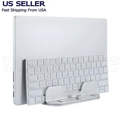 Dual-Slot Vertical Laptop Stand Holder Aluminum Notebook Stand Laptop & Tablet • $14.99