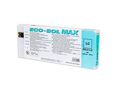 Roland Eco-Sol Max Ink Cartridges - ESL3-LC 220cc Light Cyan • $88.12