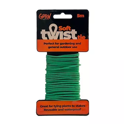 Plant Twine Green Soft Flexible Bendy Garden Support Wire Cable Twist Tie 5m • £2.49