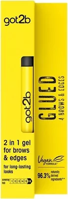 Schwarzkopf Got2b Glued For Brows & Edges 2 In 1 Wand Gel For Laying Edges And • £5.45