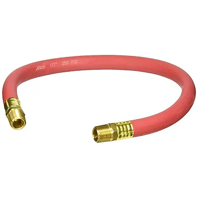 1/2  ID X 2 Ft Rubber Hose Whip Snubber 200 PSI Milton 681-1 Heavy Duty USA Made • $24.95