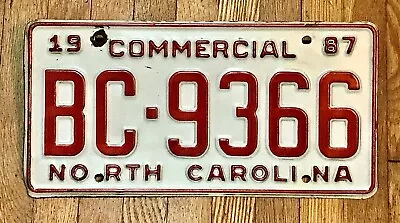 North Carolina Commercial License Plate NC Tag BC-9366 Vintage Original • $9.99