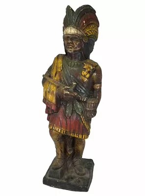 VINTAGE ALFCO 24” CIGAR STORE Advertising Resin NATIVE AMERICAN INDIAN Statue • $299.97