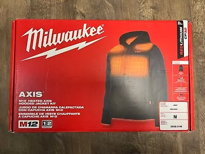 Milwaukee 205G-21M M12 Heated Axis Hooded Jacket Kit Gray Medium - NEW • $119.95