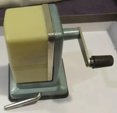 Vintage BOSTON Vacuumette Pencil Sharpener - Suction Cup Beige HAND CRANK TESTED • $12.75