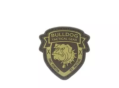 Bulldog Do Brave Deeds & Endure Latin Tan PVC Airsoft Patch • £6.04