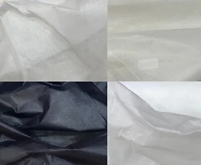 £1.20 • Buy 100% Cotton Organdy Fabric Dress Craft Lining Stiff Sewing Material 44''WIDE