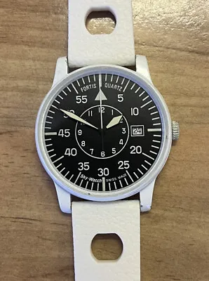 Vintage Fortis Flieger Sky-Watch Swiss Men's Military Pilots Style Watch • $161.78