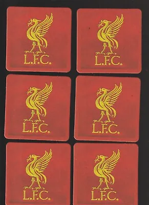 LIVERPOOL F.C. Pack Of Crested Beer Mats / Coasters FREE POST UK Retro Design • £4.25