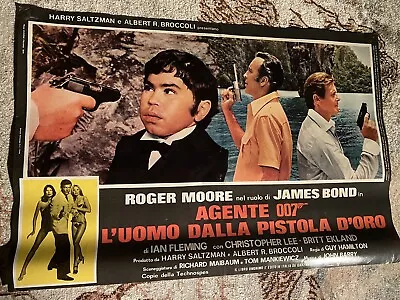 James Bond The Man With The Golden Gun Italian Photobusta Film Poster • £20