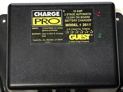 Guest Charge Pro 2611 Dual-Bank On-Board Marine Battery Charger - 10-amp (5 X 2) • $5