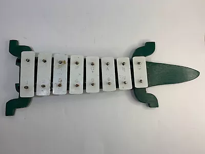 Wooden Xylophone Alligator Vintage Wood Toy Handmade Kids Musical Instrument • $24.99